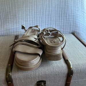 A.S.98 Tan Leather Sandals